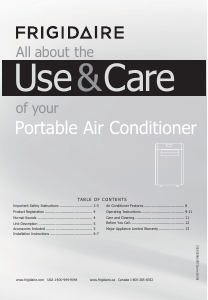 Manual Frigidaire FRA073PU1 Air Conditioner
