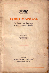 Manual Ford Model T (1919)