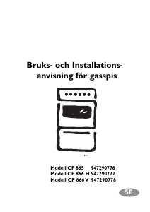 Bruksanvisning Electrolux CF866V Spis