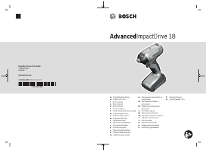 Käyttöohje Bosch AdvancedImpact Drive 18 Ruuvitaltta