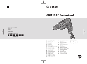 Návod Bosch GBM 10 RE Príklepová vŕtačka