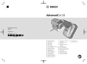 Руководство Bosch AdvancedCut 18 Цепная пила