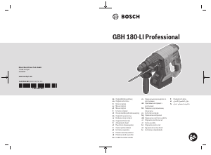 Bruksanvisning Bosch GBH 180-LI Borhammer
