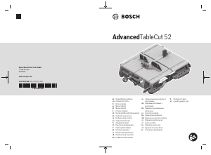 Használati útmutató Bosch AdvancedTableCut 52 Asztali fűrész