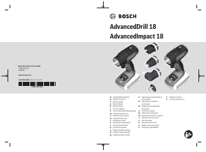 Priročnik Bosch AdvancedImpact 18 Vrtalni aparat