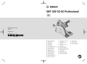 Mode d’emploi Bosch GKT 18V-52 GC Scie plongeante