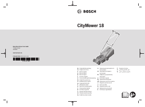 Mode d’emploi Bosch CityMower 18 Tondeuse à gazon