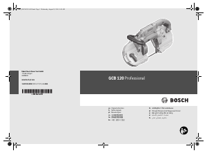 사용 설명서 보쉬 GCB 120 밴드쏘