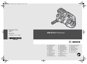 Manuale Bosch GCB 18V-LI Sega a nastro