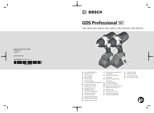 Vadovas Bosch GDS 18V-1000 C Smūginis veržliaraktis