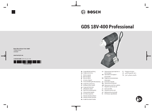 Bruksanvisning Bosch GDS 18V-400 Mutterdragare