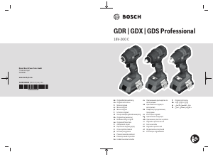 Manual Bosch GDX 18V-200 C Cheie de impact