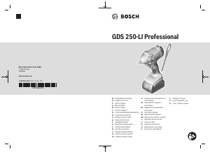 Brugsanvisning Bosch GDS 250-LI Slagnøgle