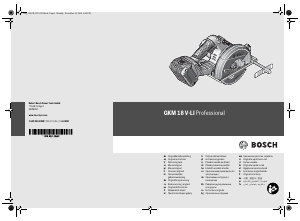 Посібник Bosch GKM 18V-LI Циркулярна пилка