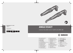Rokasgrāmata Bosch ANGLE EXACT 8 Uzgriežņu atslēga