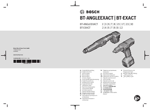 Vadovas Bosch BT-ANGLEEXACT 17 Veržliaraktis
