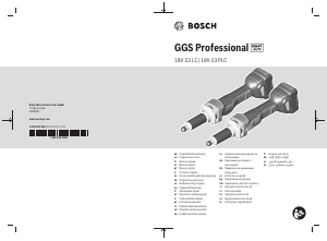 Посібник Bosch GGS 18V- 23 LC Пряма шліфувальна машина