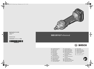 Manual de uso Bosch GGS 18V-LI Amoladora recta