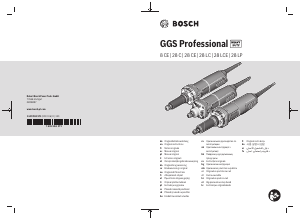 Manuál Bosch GGS 28 C Přímá bruska