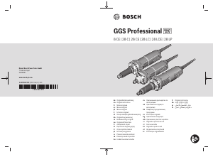 Посібник Bosch GGS 28 LP Пряма шліфувальна машина