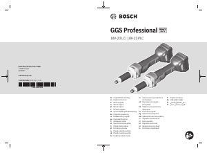 Наръчник Bosch GGS 18V- 23 PLC Права мелница