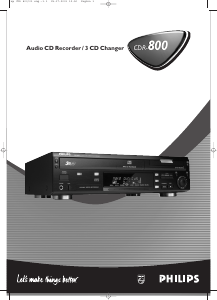 Manual de uso Philips CDR800 Reproductor de CD