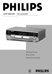 Manual Philips CDR560 CD Player