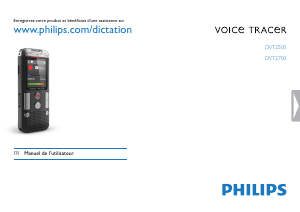 Mode d’emploi Philips DVT2500 Voice Tracer Enregistreur numérique