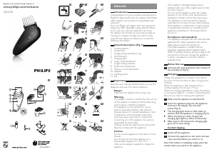 Mode d’emploi Philips QC5530 Tondeuse