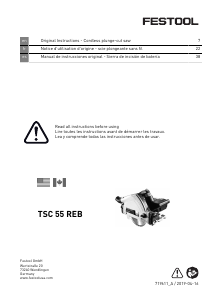 Manual de uso Festool TSC 55 Li REB-F-Basic Sierra de inmersión