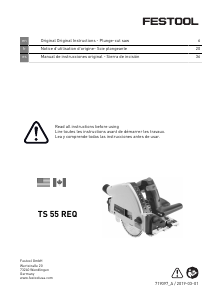 Manual de uso Festool TS 55 REQ-F-Plus-FS Sierra de inmersión