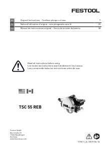 Manual de uso Festool TSC 55 REBI-F-Plus-SCA Sierra de inmersión