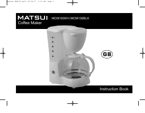 Bruksanvisning Matsui MCM100BLK Kaffebryggare