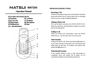 Manual Matsui MAT200 Wireless Phone