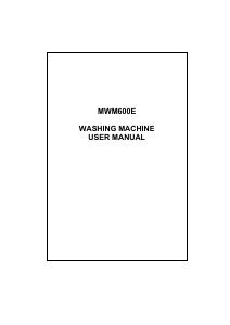 Manual Matsui MWM600E Washing Machine