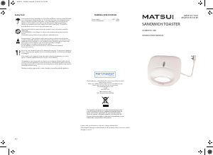 Handleiding Matsui MSW101E Contactgrill