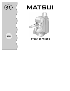 Bruksanvisning Matsui MES101 Espressomaskin