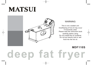 Handleiding Matsui MDF110S Friteuse