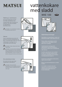 Bruksanvisning Matsui MKE100 Vattenkokare