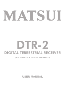 Bruksanvisning Matsui DTR2 Digitalmottagare