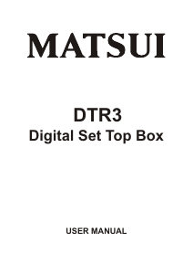 Bedienungsanleitung Matsui DTR3 Digital-receiver