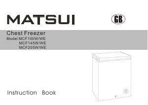 Manual Matsui MCF100WE Freezer