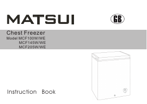 Manual Matsui MCF145WE Freezer