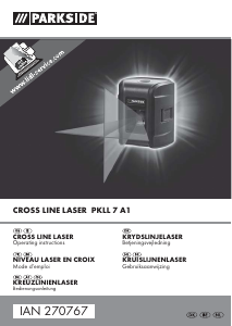 Mode d’emploi Parkside PKLL 7 A1 Laser ligne