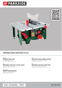 Manual Parkside PMTS 210 A1 Table Saw
