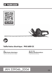 Mode d’emploi Parkside PHS 600 C3 Taille-haies