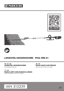 Manuale Parkside IAN 315259 Tagliasiepi