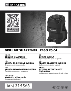 Manual Parkside PBSG 95 C4 Drill Bit Sharpener