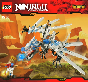 Manual de uso Lego set 2260 Ninjago El dragón de hielo ataca