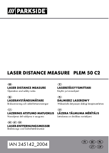 Bruksanvisning Parkside PLEM 50 C2 Laseravståndsmätare